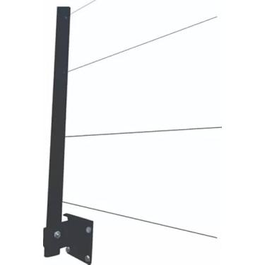 Imagem de Varal em Aço Dobrável Cor Preta com 20 Metros Cabo De Aço Encapado