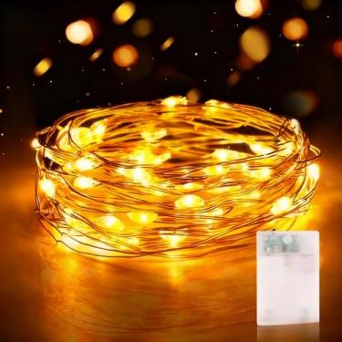 Imagem de Pisca Pisca Natal，Luzes de Cordão Led Solar 10m/20m à Prova D'áGua para Exterior, 8 Modos, Decoração de Natal e árvores，Parcialmente Alimentado Por Bateria (KIT2_10M Amare)