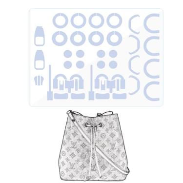 Imagem de Película protetora BagArmor Hardware, compatível com LV Neonoe MM. Adesivo de ferragem de bolsa transparente, antiarranhões, transparente