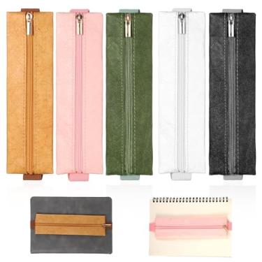 Imagem de EupHHonycs 5 peças de suporte elástico ajustável para notebook, 5 cores, porta-canetas, bolsa, elástico, para cadernos, agendas, fichários e livros