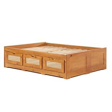 Imagem de Cama Casal 6 Gaveta Dreams Madeira Maciça - Móveis Saraiva