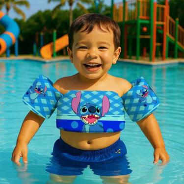 Imagem de Boia de Braço Colete Infantil para Nadar Praia Piscina Estampa Alien A