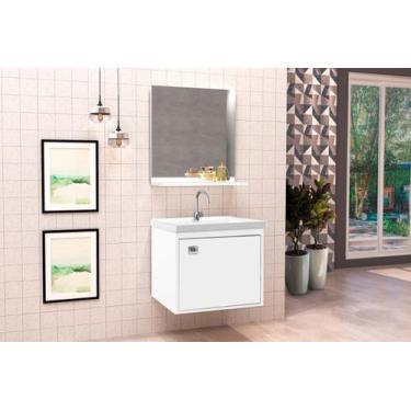 Imagem de Kit Conjunto Gabinete Banheiro C/ Cuba e Espelho - CJ Unic 40 Cm - Car