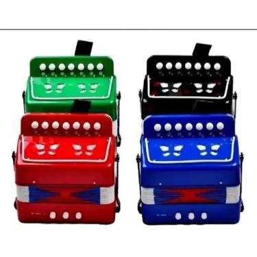Imagem de Sanfona Infantil Acordeon Gaita 3 Baixos 7 Teclas Mini - TOYS