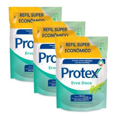Imagem de Kit 3 Sabonete Líquido Protex Erva-Doce Refil com 200ml