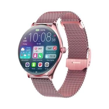 Imagem de Relógio Inteligente Feminino Com Display AMOLED HD De 1,43", Lembrete 