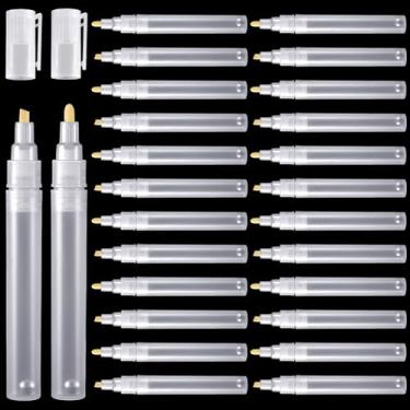 Imagem de Sepamoon Conjunto de 24 canetas vazias preenchíveis de 3 mm e 6 mm, canetas de tinta recarregáveis, marcadores de tinta de ponta fina para retoque de desenho de papel grafite