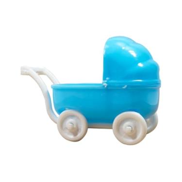 Imagem de Kit 24 Mini Carrinho Lembrança Chá De Bebê Revelação Fralda Festa Nascimento (Azul Bebê)