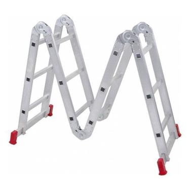 Imagem de Escada Articulavel 12 Degraus 4X3 Aluminio 3,23M Botafogo