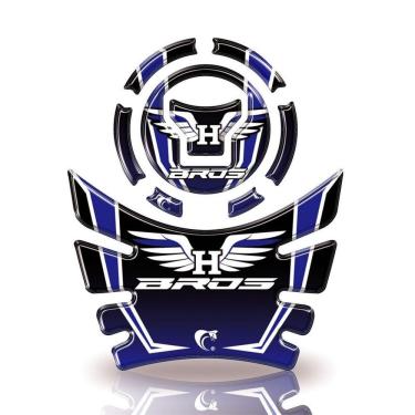 Imagem de Protetor Tanque E Bocal Moto Honda Acima 2018 Bros Azul Azul