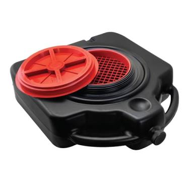 Imagem de Lumax Bandeja e armazenamento de resíduos Black LX-1632 de 14 litros Ideal para reciclagem de óleo, dreno direto, sem óleo, funil, sujeira para limpeza na parte superior ou lateral