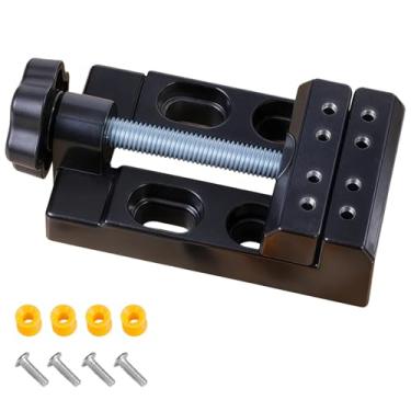 Imagem de Mini torno de fixação para bancada de trabalho, torno pequeno de liga de alumínio, de longa duração e leve, para perfuração ideal, marcenaria e