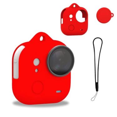 Imagem de Capa para Insta 360 GO Ultra, capa de silicone macio KONXISA com acessórios de cordão, capa protetora para câmera digital, capa durável com design à prova d'água, absorção de choque e antiarranhões