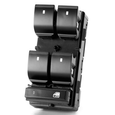 Imagem de Interruptor de janela Master Power para Chevy Silverado GMC Sierra 1500 2500 3500 HHR Traverse Bui-ck Enclave 2007-2014, botão de controle do interruptor de fechadura da porta dianteira esquerda