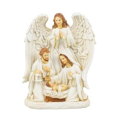 Imagem de Presépio Anjo Da Guarda Branco 24.5cm - Enfeite Resina AS351652-1-M