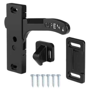 Imagem de Homakover Trava de porta de tela para trailer, maçaneta direita, kit de substituição de maçaneta de porta de tela de plástico para trailer, motorhome, trailer de viagem (direita)