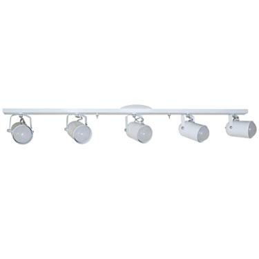 Imagem de Trilho De 01 Metro Com 05 Spots Para Lâmpadas E27 - Pode utilizar no Teto, Parede (Branco)