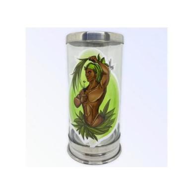 Imagem de Suporte Para Vela 7 Dias 18 Cm Ossaim Vidro Alumínio - Bialluz Present