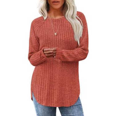 Imagem de Camisa Saloogoe Halloween 2025 de manga comprida para mulher Pumpkin M