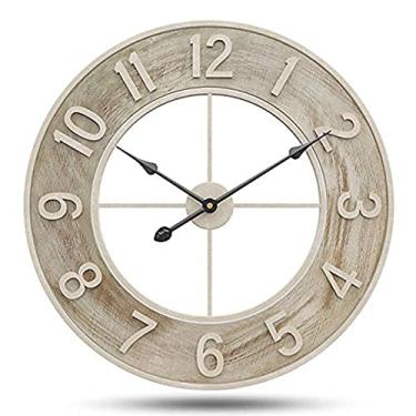 Imagem de Relógio impermeável ao ar livre, 58 cm, retrô, grande, para jardim, relógio de parede de quartzo silencioso para decoração interna e externa