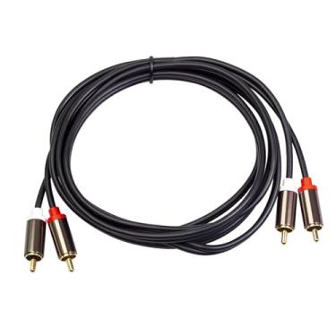 Imagem de Ysyqkn Cabo Auxiliar de áudio 2 RCA Macho para 2 RCA Macho, Estável, Leve, Multifuncional, Compacto E para Mesa de Som E Caixas de Som, 300cm