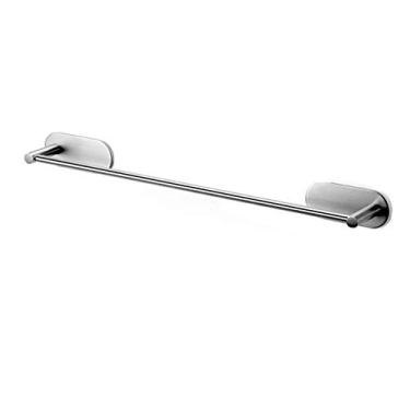Imagem de Bar -304 Suporte de toalha de pasta sem unhas de aço inoxidável à prova d'água e à prova de ferrugem haste de armazenamento de cozinha haste de toalha (cor: A Tamanho: 40 cm) (A 60 cm)
