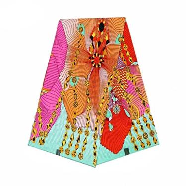 Imagem de YWangQiang 1 Tecido Batik 00% Algodão Tecido Africano Respirável Tecido Africano (Cor: Como mostrado Tamanho: 6 jardas)
