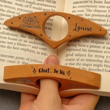 Imagem de Personaslied Book Page Holder Français - Encore Une Page - Presentes personalizados de livros de Natal para leitores, leitores ávidos (Chut.. Je lis)