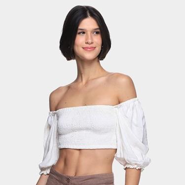 Imagem de Blusa Oh, Boy! Lastex Manga Puffy Feminina-Feminino