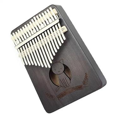 Imagem de Piano de polegar 17 teclas portátil Kalimba dedo piano instrumento musical com conjunto de martelo de afinação (cor: 07)