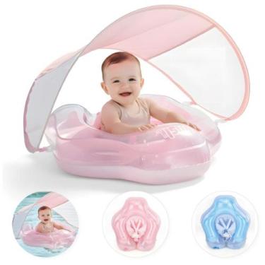 Imagem de Boia Inflável Infantil Toldo De Proteção Solar Baby Float - Nash, Rosa