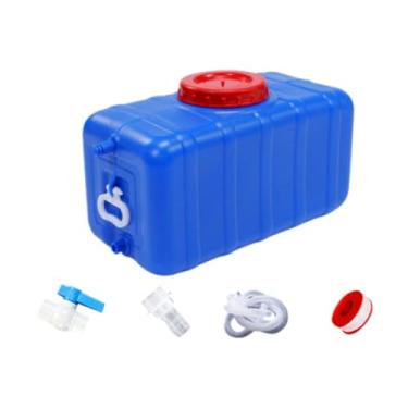 Imagem de Pegciuho Tanque de água horizontal, recipiente para bebidas, torre de água, barril de armazenamento para pesca e churrasco, 50l