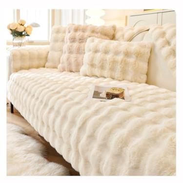 Imagem de SPXMQSS Capa para sofá, capa de sofá seccional, antiderrapante, universal, em forma de L, protetor de sofá grosso, capa de sofá de canto, protetor de móveis, lavável, C 90 x 180 cm