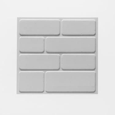 Imagem de Kit 300 Placas PVC 3D para Parede 25x25 cm – Revestimento Decorativo Moderno para Sala e Quarto (TIJOLINHO,100 Placas)