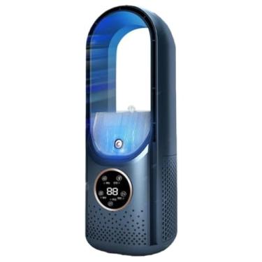 Imagem de SPXMQSS Ventilador de ar condicionado portátil, ventilador de umidificação, mini refrigerador de ar condicionado móvel para casa, escritório, viagem azul