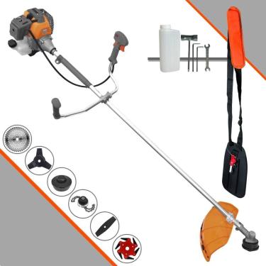 Imagem de Roçadeira Tekna RL520P À Gasolina 2HP 52cc Com Lâmina Facão + Lâmina 3 Pontas + Lâmina 6 Pontas + Disco 40 Dentes + Trimmer + Carretel de Nylon