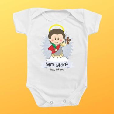 Imagem de Body Roupa De Bebê Rogai Santinhos Religioso Santo Expedito - USE BB C