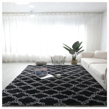 Imagem de SPXMQSS Tapete para quarto, tapetes ultra macios para sala de estar com forro antiderrapante tapetes laváveis, tapete peludo para quarto, sala de estar, quarto, dormitório, quarto de crianças