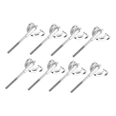 Imagem de Fenteer Conjunto de 8 Ganchos de Fixação para Bumbo, Instrumentos de Percussão, Hastes de Tensão, Parafusos E Garras