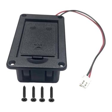 Imagem de Fenteer Captador Ativo para Guitarra/baixo, Caixa para Bateria de 9V, Peça para Guitarra Elétrica