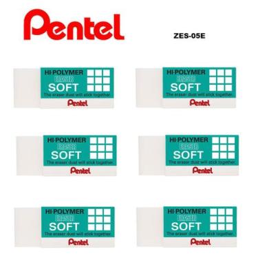 Imagem de Borracha Pentel Hi-polymer Soft - ZES-05E - Com 6 Unidades
