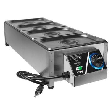 Imagem de Salsicheira Elétrica Indutrial Profissional 4 Cubas 2,5 Cada Hot-dog M