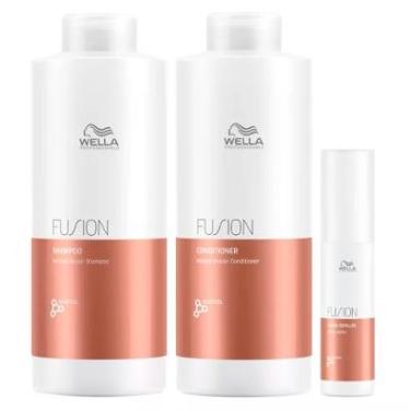 Imagem de Kit Wella Professionals Fusion Shampoo + Condicionador + Tratamento-Unissex