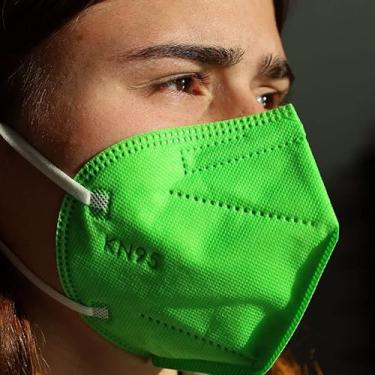 Imagem de Máscara Adulto 5 Camadas N95 / KN95 / PFF2 / FFP2 10 un Coloridas (Verde)