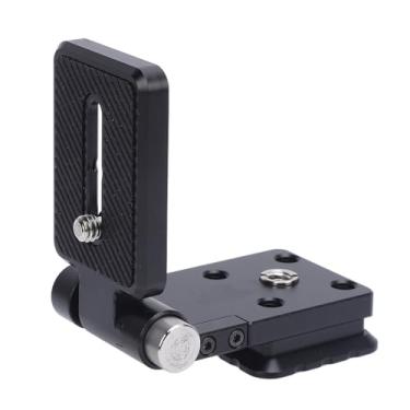 Imagem de aqxreight Placa de Liberação Rápida Dobrável Em Forma de L Suporte L da Câmera Comutação Horizontal Vertical Com Parafuso de 1/4 de Polegada para Câmera DSLR Compatível, a Maioria Torna a Placa da