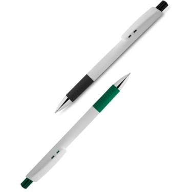 Imagem de Caneta Esferográfica Retrátil Executiva, Metal e Plástico, Escrita Azul, Acabamento Fosco, Grip Metálico, 0.7mm, Cilíndrica, Para Escrita Geral, 14cm (Preto e Verde 2)