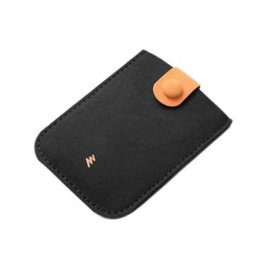 Imagem de Carteira feminina de couro sintético com bloqueio de RFID, organizador de viagem fino, Preto, laranja, Tendência