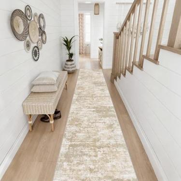 Imagem de TTelephant Corredores para corredores antiderrapantes 5 x 25 cm tapetes longos laváveis abstratos resistentes a rasgos e manchas, sem pilhas, tapete moderno leve para entrada, cozinha, passarela
