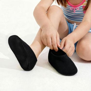 Imagem de Sapatilha Aquática Infantil Sola Antiderrapante Leve Macia Piscina Pra