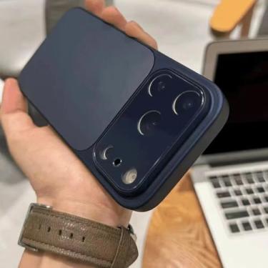 Imagem de HTVJFXCapa de luxo magnética fosca à prova de choque para iPhone 14 Pro Max, cores primárias, com carregamento sem fio (para iPhone 14 Pro Max/azul)